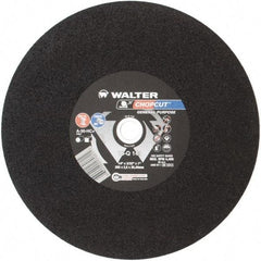 WALTER Surface Technologies - 14" 30 Grit Aluminum Oxide Cutoff Wheel - 3/32" Thick, 1" Arbor, 4,400 Max RPM, Use with Electric & Gas Powered Saws - Americas Industrial Supply
