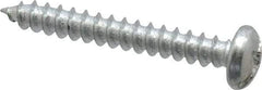 Value Collection - #8 Pan Head Slotted Phillips Sheet Metal Screw - Steel, 1-1/4" Length Under Head, Grade 2 - Americas Industrial Supply