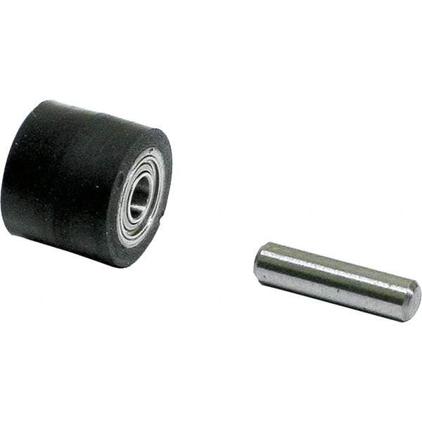 Dynabrade - 1/4" Diam x 3/8" Wide Contact Wheel - 3/32" Arbor Hole, Crowned, Steel Face - Americas Industrial Supply