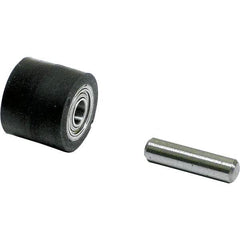 Dynabrade - 1/4" Diam x 3/8" Wide Contact Wheel - 3/32" Arbor Hole, Crowned, Steel Face - Americas Industrial Supply