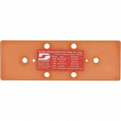 Dynabrade - 8 x 2-3/4" Rectangular Adhesive/PSA Backing Pad - Dynaline Compatible, Screw Attachment, Vacuum Pad, 3/8" Thick, Medium Density - Americas Industrial Supply