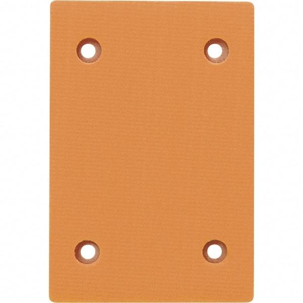 Dynabrade - 4-1/4 x 3" Rectangular Hook Face Backing Pad - Dynabug II Compatible, Screw Attachment, Nonvacuum Pad, 3/8" Thick, Medium Density, Long Nap - Americas Industrial Supply