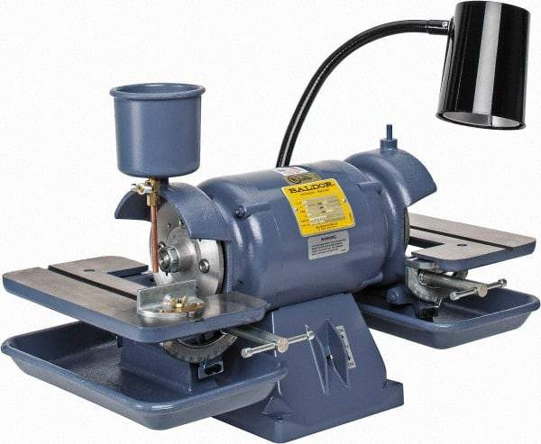 Baldor - 6" Wheel Diam x 1" Wheel Width, 1/2 hp Bench Grinder - 1-1/4" Arbor Hole Diam, 1 Phase, 3,600 Max RPM, 115 Volts - Americas Industrial Supply