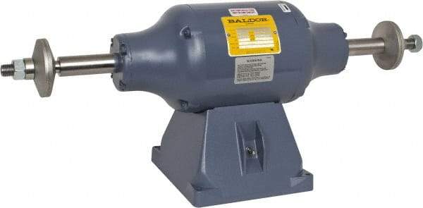 Baldor - 8" Wheel Diam x 1-1/4" Wheel Width, 3/4 hp Buffer - 3/4" Arbor Hole Diam, 1 Phase, 3,600 Max RPM, 115/230 Volts - Americas Industrial Supply