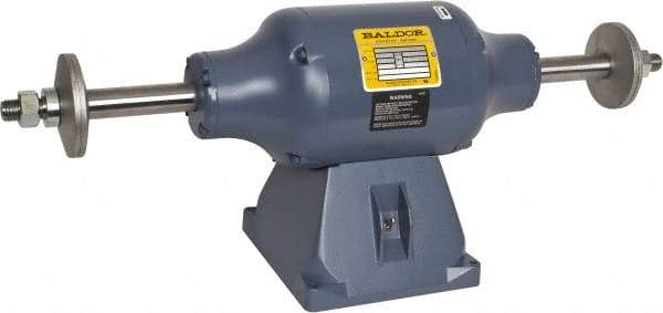 Baldor - 10" Wheel Diam x 1-1/4" Wheel Width, 1 hp Buffer - 7/8" Arbor Hole Diam, 1 Phase, 1,800 Max RPM, 115/230 Volts - Americas Industrial Supply