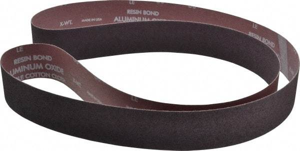 Norton - 2" Wide x 72" OAL, 60 Grit, Aluminum Oxide Abrasive Belt - Aluminum Oxide, Medium, Coated, X Weighted Cloth Backing, Series R228 - Americas Industrial Supply
