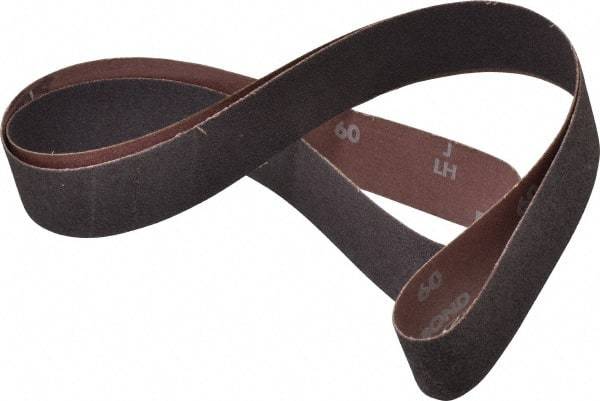 Norton - 1-1/2" Wide x 60" OAL, 60 Grit, Aluminum Oxide Abrasive Belt - Aluminum Oxide, Medium, Coated, X Weighted Cloth Backing, Series R228 - Americas Industrial Supply