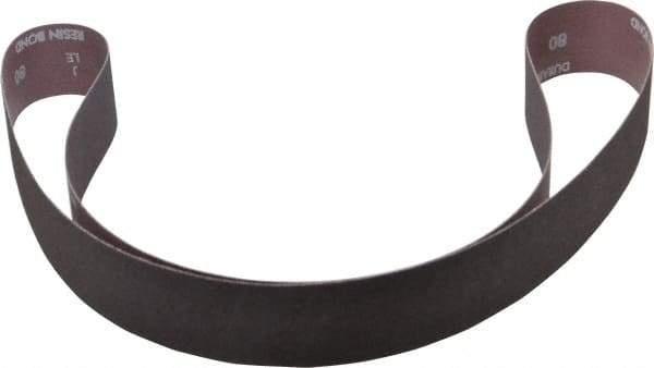 Norton - 2" Wide x 60" OAL, 80 Grit, Aluminum Oxide Abrasive Belt - Aluminum Oxide, Medium, Coated, X Weighted Cloth Backing, Series R228 - Americas Industrial Supply
