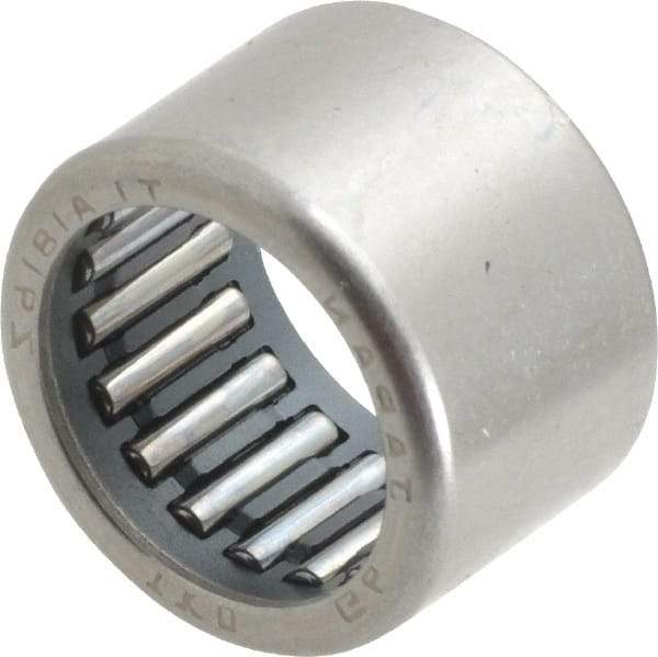 IKO - 0.709" Bore Diam, 2,600 Lb. Dynamic Capacity, 18 x 24 x 16mm, Caged, Open End, Shell Needle Roller Bearing - 0.945" Outside Diam, 0.63" Wide - Americas Industrial Supply