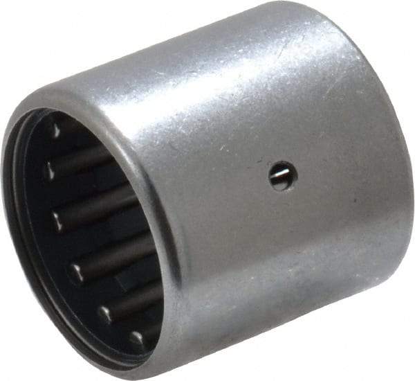 IKO - 9/16" Bore Diam, 2,410 Lb. Dynamic Capacity, 9/16 x 3/4 x 3/4", Caged, Open End, Shell Needle Roller Bearing - 3/4" Outside Diam, 3/4" Wide - Americas Industrial Supply