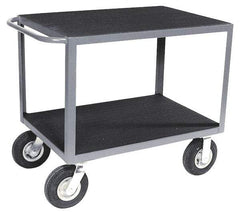 Durham - 1,200 Lb Capacity, 30" Wide x 48" Long x 34" High Instrument Cart - 2 Shelf, Steel, Full Pneumatic Casters - Americas Industrial Supply