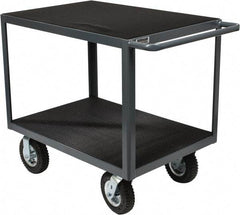 Durham - 1,200 Lb Capacity, 24" Wide x 36" Long x 34" High Instrument Cart - 2 Shelf, Steel, Full Pneumatic Casters - Americas Industrial Supply