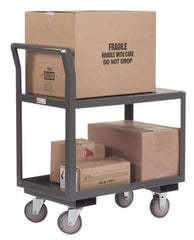 Durham - 1,200 Lb Capacity, 18-1/4" Wide x 33" Long x 37-1/2" High Service Cart - 2 Shelf, Steel, Hard Rubber Casters - Americas Industrial Supply