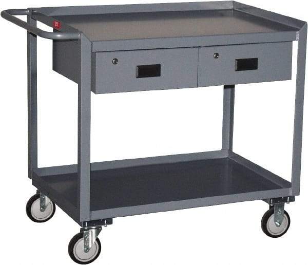 Jamco - Flush Mobile Work Bench - Steel, Gray, 24" Long x 48" Deep x 39" High - Americas Industrial Supply