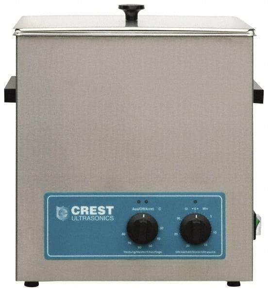 CREST ULTRASONIC - Bench Top Water-Based Ultrasonic Cleaner - 3.25 Gal Max Operating Capacity, Stainless Steel Tank, 13" High x 323.85mm Long x 266.7mm Wide, 117, 220 Input Volts - Americas Industrial Supply