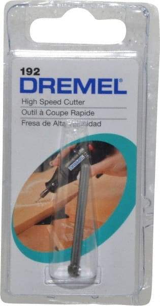 Dremel - 3/16" Cut Diam, 1/8" Shank Diam, Ball Head Single Cut Burr - High Speed Steel, Radius End - Americas Industrial Supply