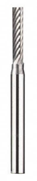 Dremel - 3/32" Cut Diam, 1/8" Shank Diam, Cylinder Head Double Cut Burr - Carbide, Flat End, 15/32" LOC - Americas Industrial Supply