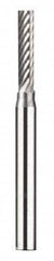 Dremel - 3/32" Cut Diam, 1/8" Shank Diam, Cylinder Head Double Cut Burr - Carbide, Flat End, 15/32" LOC - Americas Industrial Supply