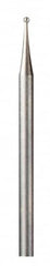 Dremel - 1/32" Cut Diam, 1/8" Shank Diam, Single Cut Ball Burr - Americas Industrial Supply