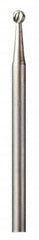 Dremel - 3/32" Cut Diam, 1/8" Shank Diam, Ball Head Single Cut Burr - Radius End - Americas Industrial Supply