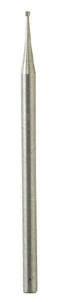 Dremel - 1/32" Cut Diam, 1/8" Shank Diam, Inverted Cone Head Single Cut Burr - Flat End - Americas Industrial Supply