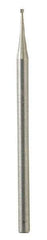 Dremel - 1/32" Cut Diam, 1/8" Shank Diam, Inverted Cone Head Single Cut Burr - Flat End - Americas Industrial Supply