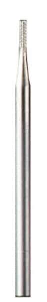 Dremel - 1/32" Cut Diam, 1/8" Shank Diam, Cylinder Head Single Cut Burr - Flat End - Americas Industrial Supply