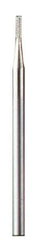 Dremel - 1/32" Cut Diam, 1/8" Shank Diam, Cylinder Head Single Cut Burr - Flat End - Americas Industrial Supply