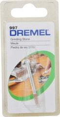 Dremel - 3/32" Head Diam x 3/8" Thickness, B97, Flat Cone End, Aluminum Oxide Mounted Point - Green - Americas Industrial Supply