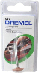 Dremel - 5/8" Head Diam x 3/32" Thickness, B71, Mushroom End, Aluminum Oxide Mounted Point - Green - Americas Industrial Supply