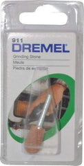 Dremel - 7/16" Head Diam x 11/16" Thickness, B111, Inverted Cone Radius End, Aluminum Oxide Mounted Point - Green - Americas Industrial Supply