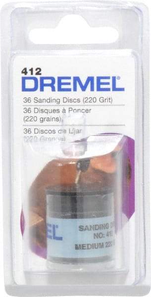 Dremel - 3/4" Diam 220 Grit Fiber Disc - Very Fine Grade, Aluminum Oxide - Americas Industrial Supply