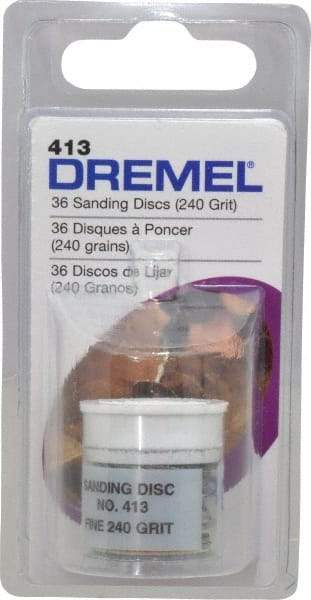 Dremel - 3/4" Diam 240 Grit Fiber Disc - Very Fine Grade, Aluminum Oxide - Americas Industrial Supply