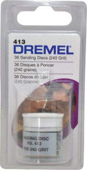 Dremel - 3/4" Diam 240 Grit Fiber Disc - Very Fine Grade, Aluminum Oxide - Americas Industrial Supply