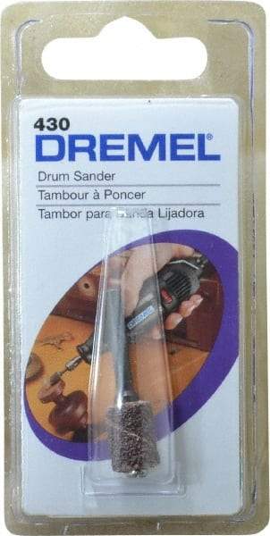 Dremel - 1/2" Wide x 1/4" Diam, Spiral Band Drum - 1/8" Shank Diam, 15,000 RPM - Americas Industrial Supply