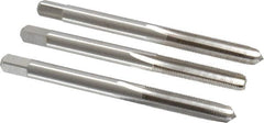 Interstate - M5x0.50 Metric Fine, 4 Flute, Bottoming, Plug & Taper, Bright Finish, High Speed Steel Tap Set - Right Hand Cut, 2-3/8" OAL, 7/8" Thread Length - Americas Industrial Supply