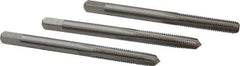 Interstate - M5x0.75 Metric Fine, 4 Flute, Bottoming, Plug & Taper, Bright Finish, High Speed Steel Tap Set - Right Hand Cut, 2-3/8" OAL, 7/8" Thread Length - Americas Industrial Supply