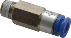 SMC PNEUMATICS - 6mm OD, R(PT) 1/8 Thread, Brass/Polybutylene Push-to-Connect Male Connector - 145 Max psi - Americas Industrial Supply