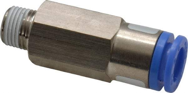 SMC PNEUMATICS - 8mm OD, R(PT) 1/8 Thread, Brass/Polybutylene Push-to-Connect Male Connector - 145 Max psi - Americas Industrial Supply