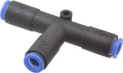 SMC PNEUMATICS - 8mm OD, Polybutylene Push-to-Connect Union Tee - 145 Max psi - Americas Industrial Supply