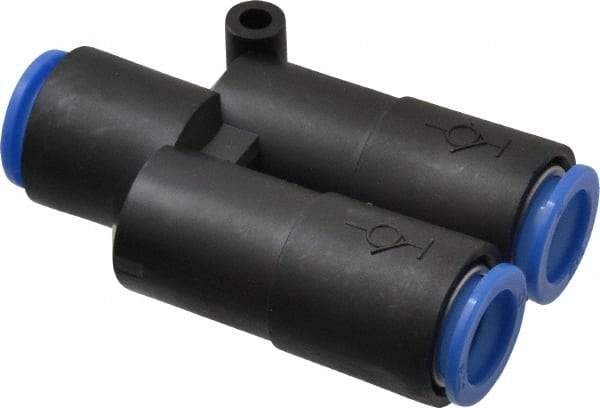 SMC PNEUMATICS - 12mm OD, Polybutylene Push-to-Connect Union Y - 145 Max psi - Americas Industrial Supply