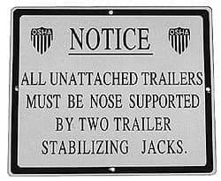 Vestil - Aluminum Trailer Sign - Aluminum Trailer Sign - Americas Industrial Supply