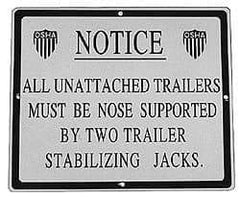 Vestil - Aluminum Trailer Sign - Aluminum Trailer Sign - Americas Industrial Supply