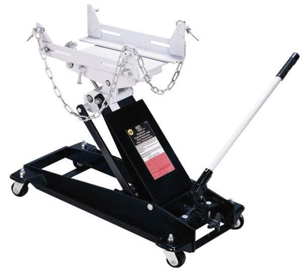 Omega Lift Equipment - 1,100 Lb Capacity Transmission Jack - 8-1/2 to 24-3/4" High, 15" Chassis Width x 31-1/8" Chassis Length - Americas Industrial Supply