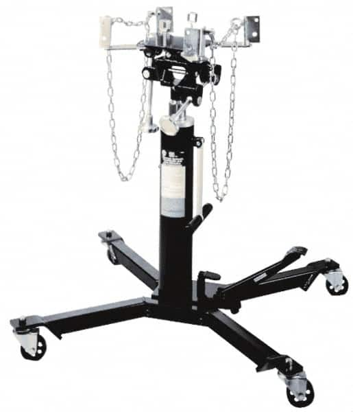 Omega Lift Equipment - 1,000 Lb Capacity Pedestal Transmission Jack - 39-1/2 to 72-1/2" High, 38" Chassis Width x 38" Chassis Length - Americas Industrial Supply