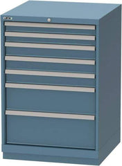 LISTA - 7 Drawer, Tool Crib Storage Cabinet - Steel, 28-1/4" Wide x 28-1/2" Deep x 41-3/4" High, Blue - Americas Industrial Supply