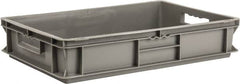 SSI Schaefer - 0.82 Cu Ft, 55 Lb Load Capacity Gray Polypropylene Tote Container - Stacking, 23.7" Long x 15.8" Wide x 4.8" High - Americas Industrial Supply
