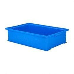 SSI Schaefer - 0.42 Cu Ft, 22 Lb Load Capacity Blue Polyethylene & Conductive PP Tote Container - Stacking, 18.4" Long x 12-1/2" Wide x 4.6" High - Americas Industrial Supply