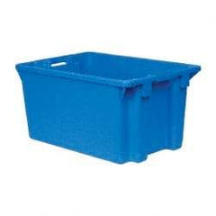SSI Schaefer - 2.01 Cu Ft, 44 Lb Load Capacity Blue Polypropylene Tote Container - Stacking, Nesting, 23.6" Long x 15.7" Wide x 11.9" High - Americas Industrial Supply