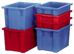 SSI Schaefer - 2.01 Cu Ft, 44 Lb Load Capacity Red Polypropylene Tote Container - Stacking, Nesting, 23.6" Long x 15.7" Wide x 11.9" High - Americas Industrial Supply